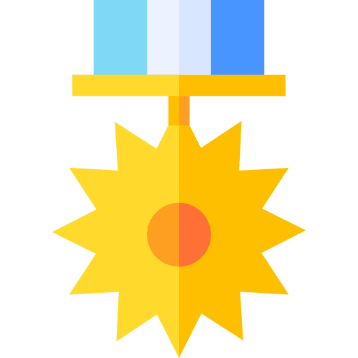 Medal sports and competition seo and web certification icon