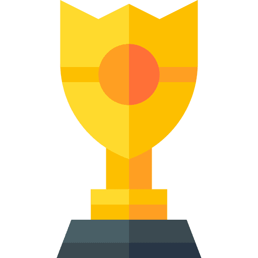 Reward sports and competition prize trophy icon
