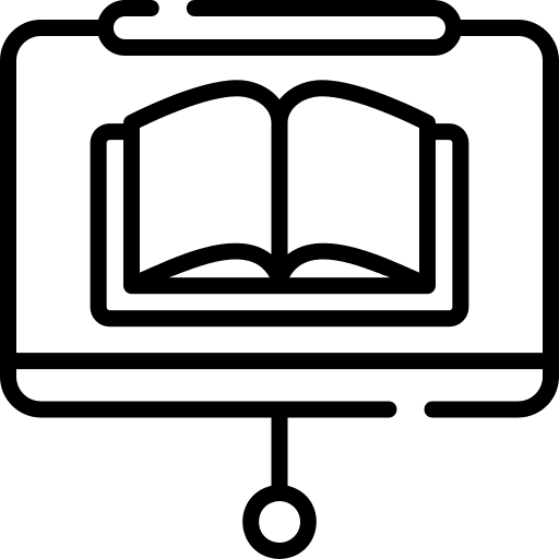 Presentation education book learning icon