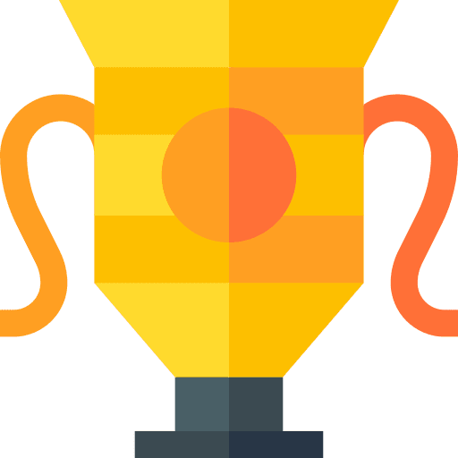 Trophy champion winner sports and competition icon