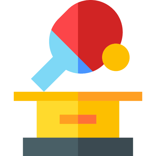 Trophy sports and competition winner ping pong icon