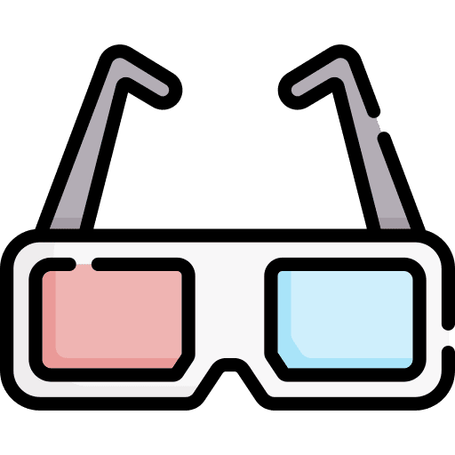 3d glasses movie film music and multimedia icon 3d glasses movie film music and multimedia icon