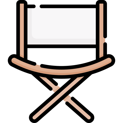 Director chair actress seat star icon Director chair actress seat star icon