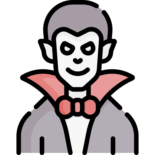Dracula costume spooky character icon Dracula costume spooky character icon