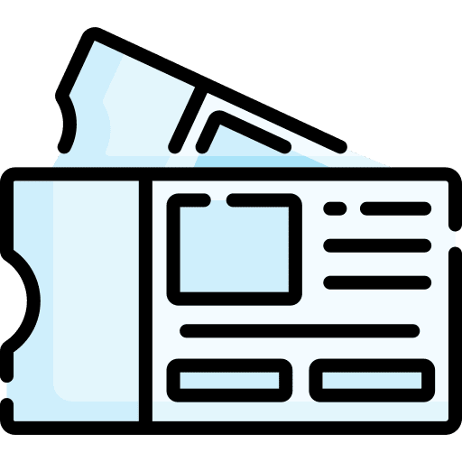 Ticket entrance park paper icon Ticket entrance park paper icon