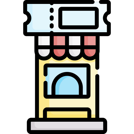 Ticket office stand ticket office ticket box icon Ticket office stand ticket office ticket box icon