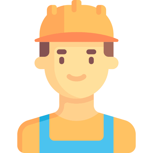 Builder brown hair professional builder icon