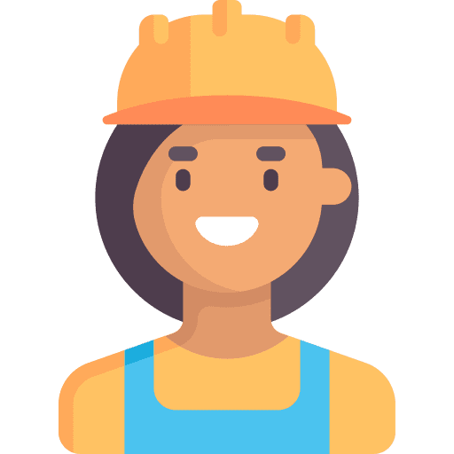 Builder helmet people short hair icon Builder helmet people short hair icon