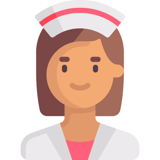 Nurse long hair uniform user icon Nurse long hair uniform user icon