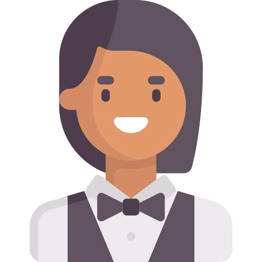 Croupier people profession black hair icon Croupier people profession black hair icon