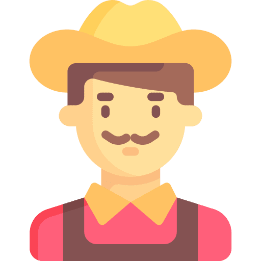 Farmer moustache avatar brown hair icon Farmer moustache avatar brown hair icon