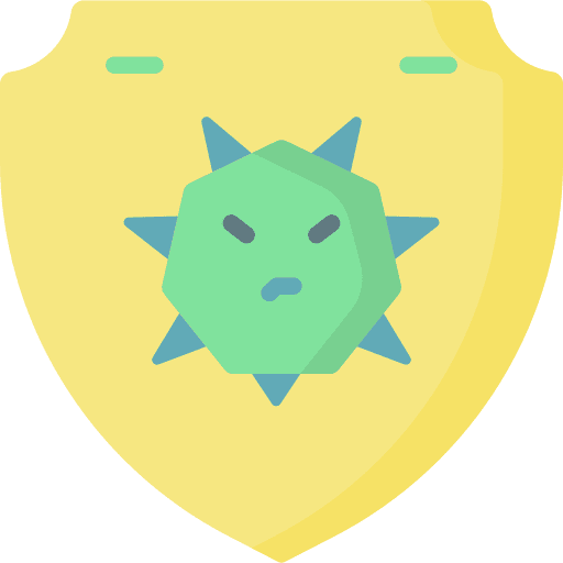 Anti virus shield web protection safe icon
