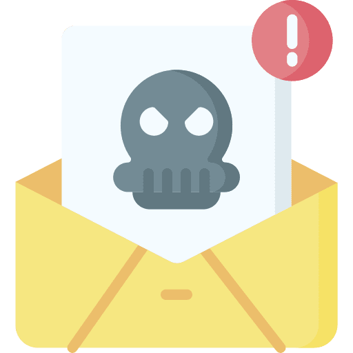 Blackmail alert threat skull icon Blackmail alert threat skull icon