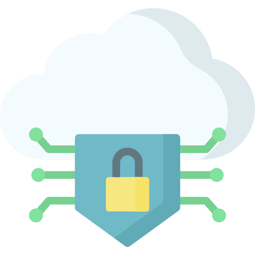 Cloud internet security web protection safe icon