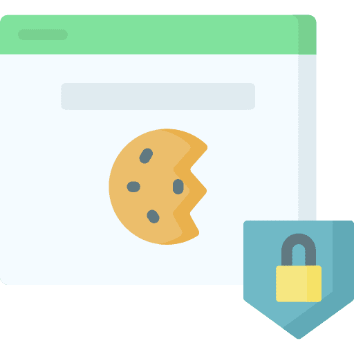 Cookies safety web protection internet security icon Cookies safety web protection internet security icon