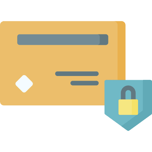 Credit card password payment security icon
