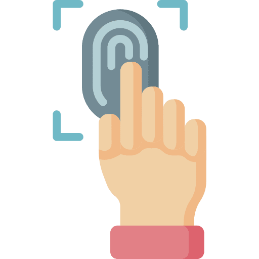 Fingerprint scan fingerprint scan security technology icon