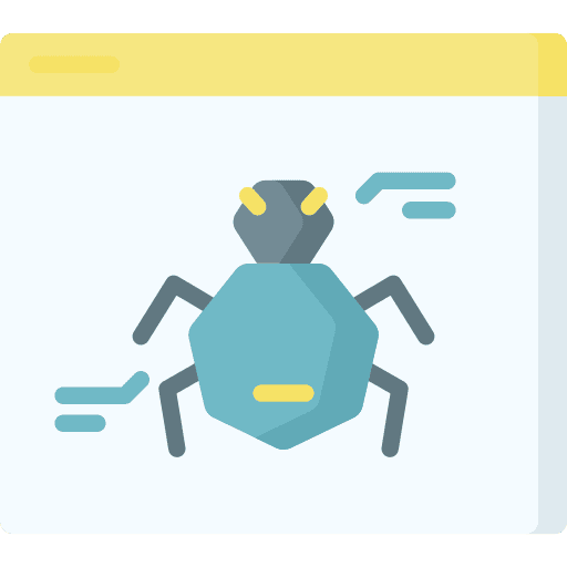 Bug security seo and web web browser icon Bug security seo and web web browser icon