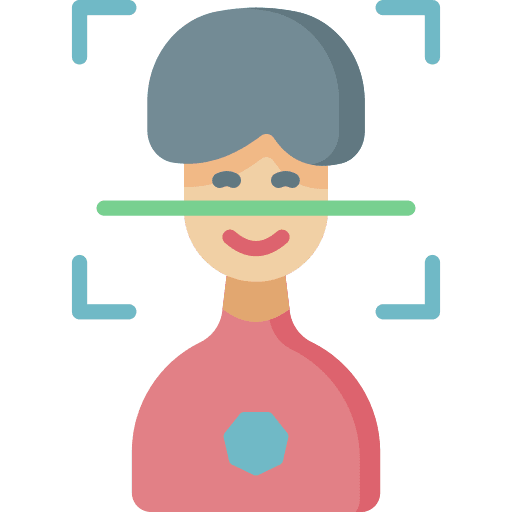 Face scan face scan security face recognition icon Face scan face scan security face recognition icon