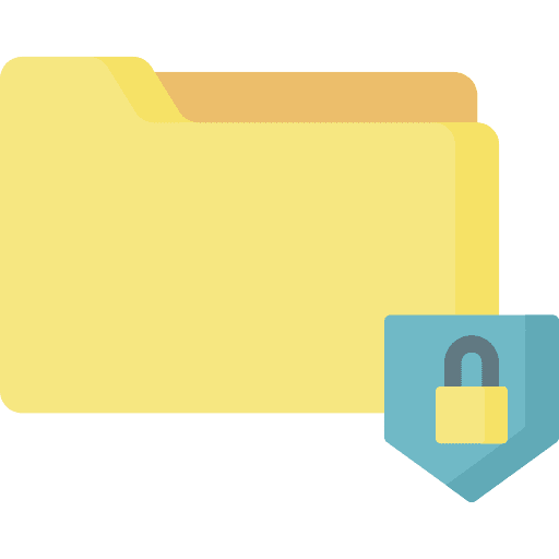 Folder secure encryption documents icon Folder secure encryption documents icon