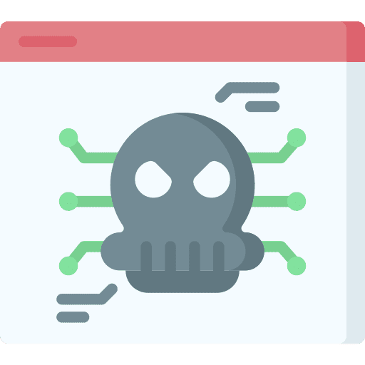 Malware internet security web protection bug icon Malware internet security web protection bug icon