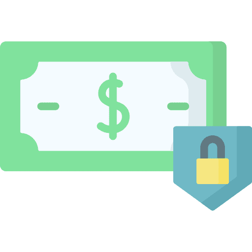 Money saving money money padlock icon Money saving money money padlock icon