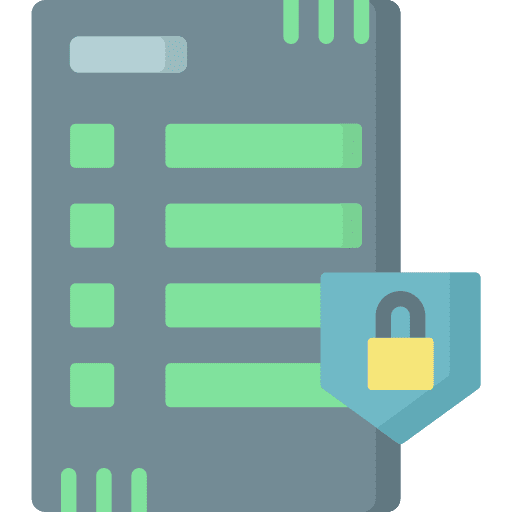 Server safety internet security safe icon Server safety internet security safe icon