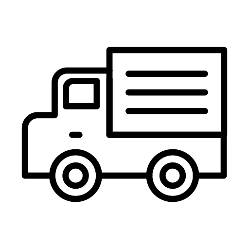 Delivery truck mover truck vehicle shipping and delivery icon