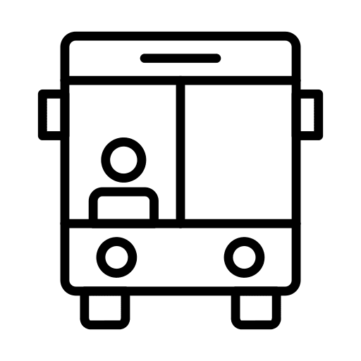 School bus vehicle transport automobile icon