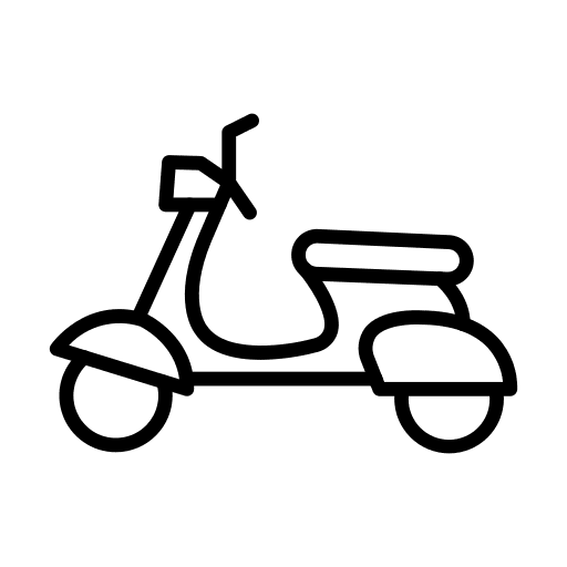 Scooter motorbike travel vehicle icon