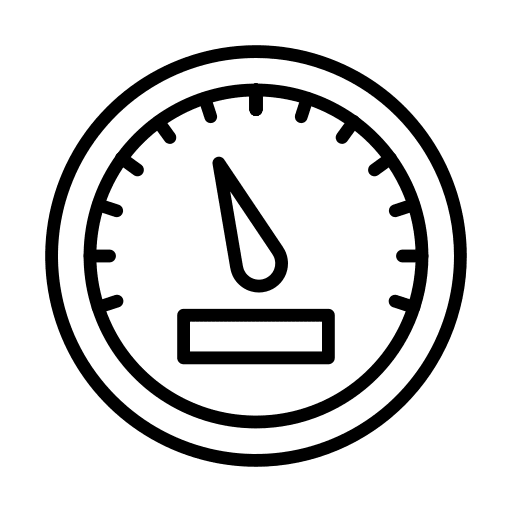 Performance speedometer speed transport icon
