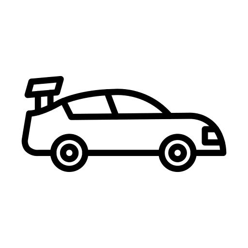 Sports car speed vehicle transport icon