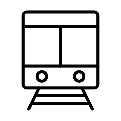 Train metro rails transportation icon