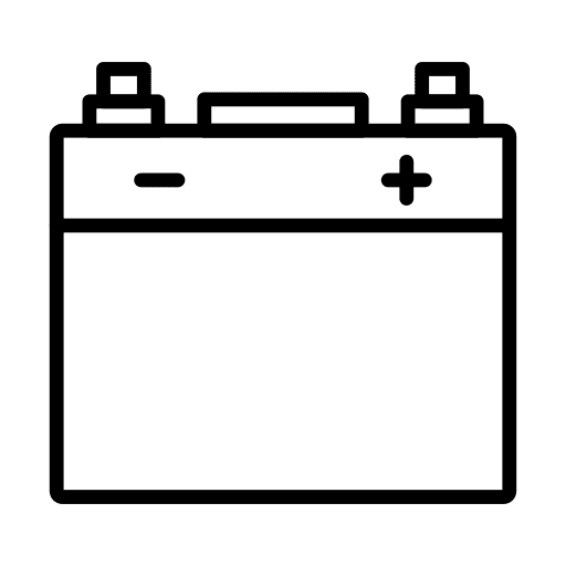 Car battery power transportation starter icon