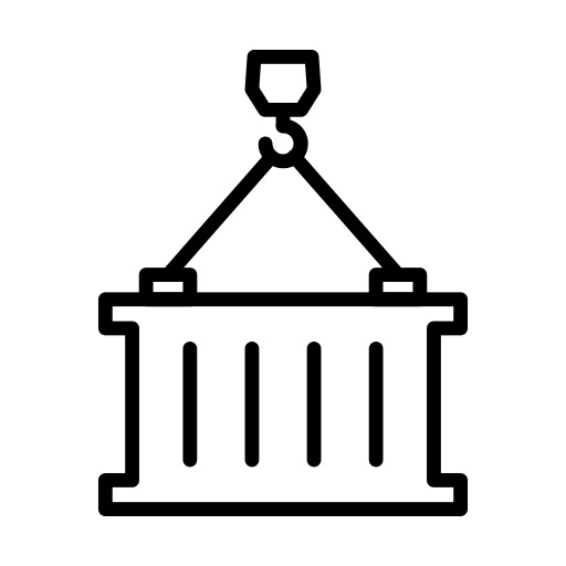 Loading cargo loading crane icon