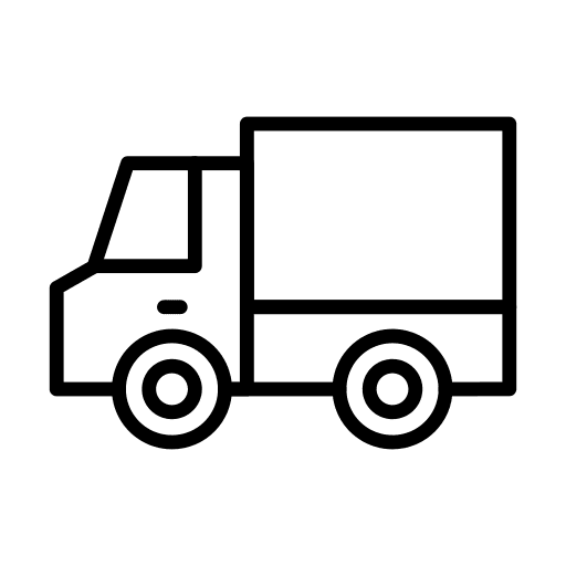 Truck shipping and delivery transportation truck icon