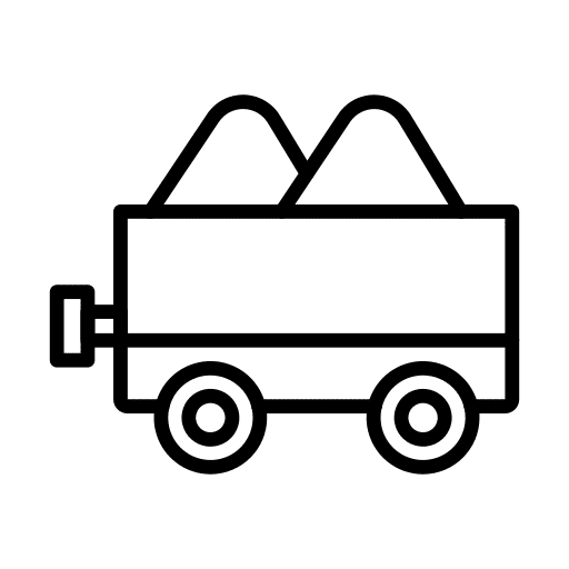 Wagon coal mining cart wagon icon