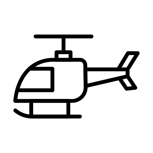 Helicopter flight aircraft transportation icon