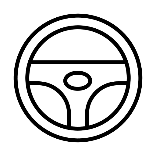 Steering wheel horn transport car wheel icon
