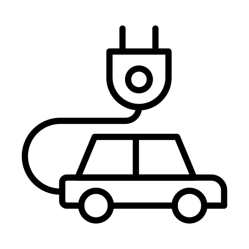 Electric car automobile transportation plug icon