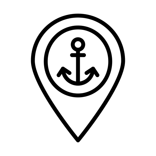 Pin pin anchor map pointer icon