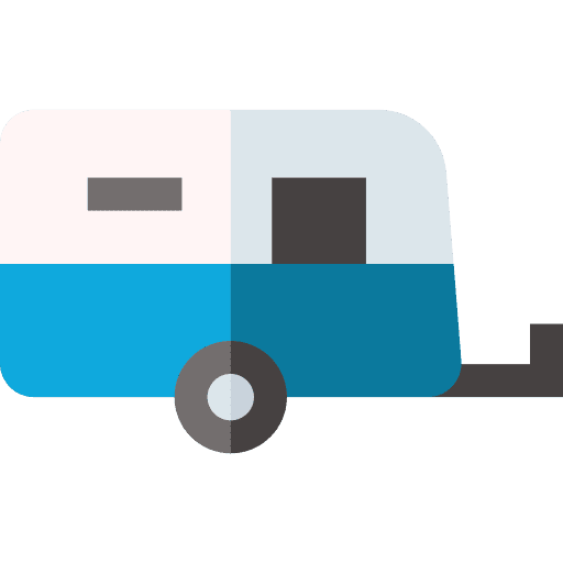 Caravan camper van holidays recreational vehicle icon