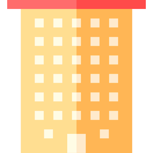 Flat offices build flats icon