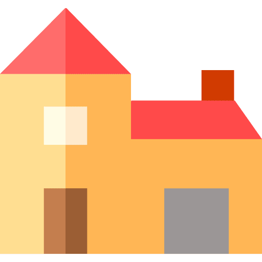 Chalet buildings lodge architecture and city icon Chalet buildings lodge architecture and city icon