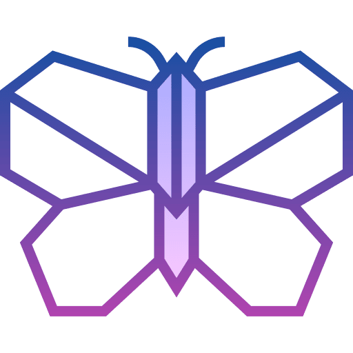 Butterfly art and design traditional paper icon