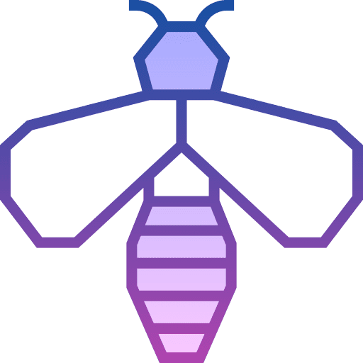 Bee art and design origami art icon Bee art and design origami art icon