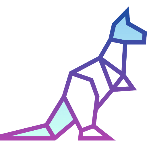 Kangaroo origami craft traditional icon Kangaroo origami craft traditional icon
