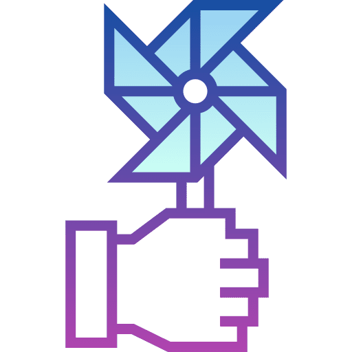 Pinwheel art and design origami hand icon Pinwheel art and design origami hand icon