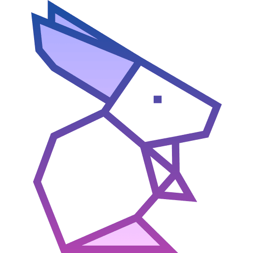 Rabbit craft rabbit fold icon Rabbit craft rabbit fold icon