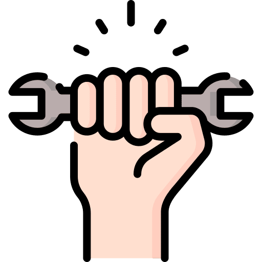 Tool hand installation repair icon